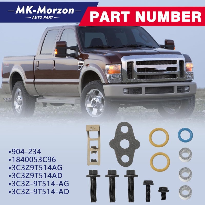 MK-Morzon Turbocharger Mounting Kit with Gaskets O-Rings and Bolts Compatible with 6.0L Powerstroke Diesel 2003-2010 Ford,2002-2010 International Trucks Replaces# 904-234, 3C3Z-9T514-AG, 3C3Z-9T514-AD - Image 2